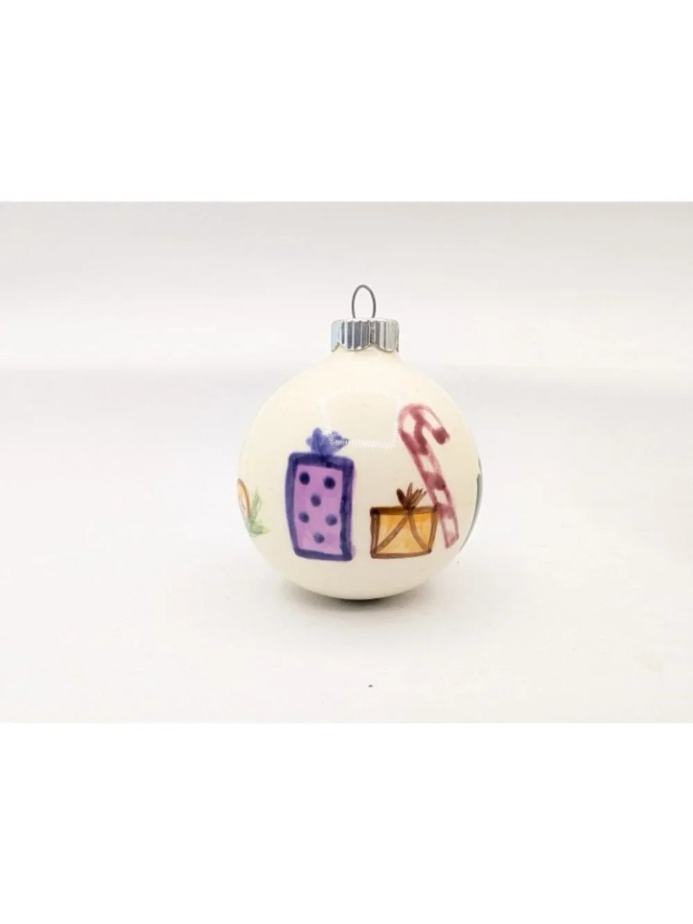 Shiny Brite USA 1981 Suzi Long Ceramic Christmas Ornament Handpainted 2”